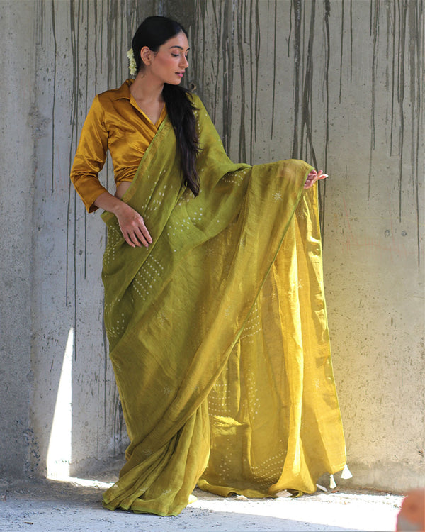 Women's Traditional Cotton Linen Saree vt000471 - Silk sarees online