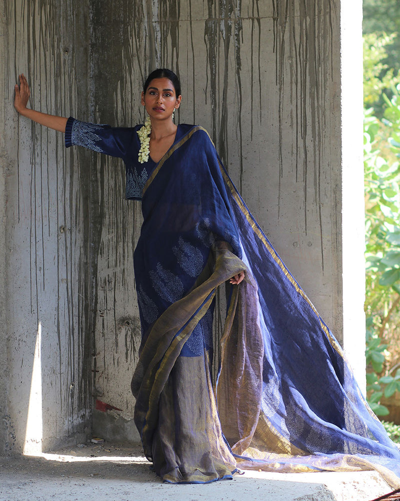 pure linen sarees online shopping india | siri designers