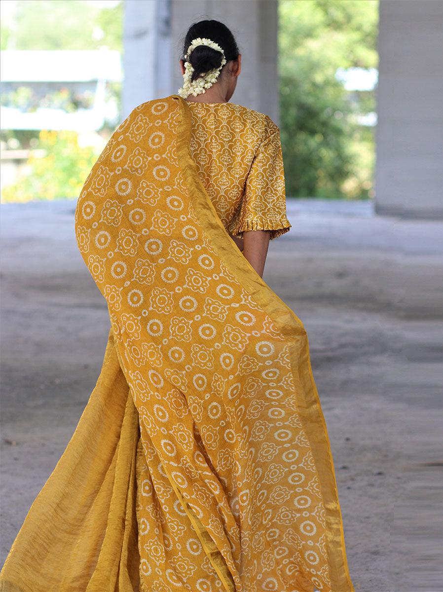 Linen zari saree | Linen saree | Linen saree online | Chidiyaa