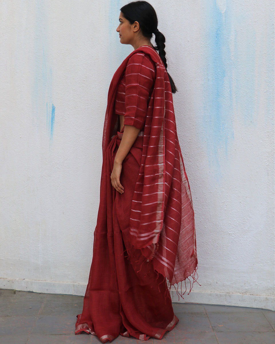  Linen Zari Saree 