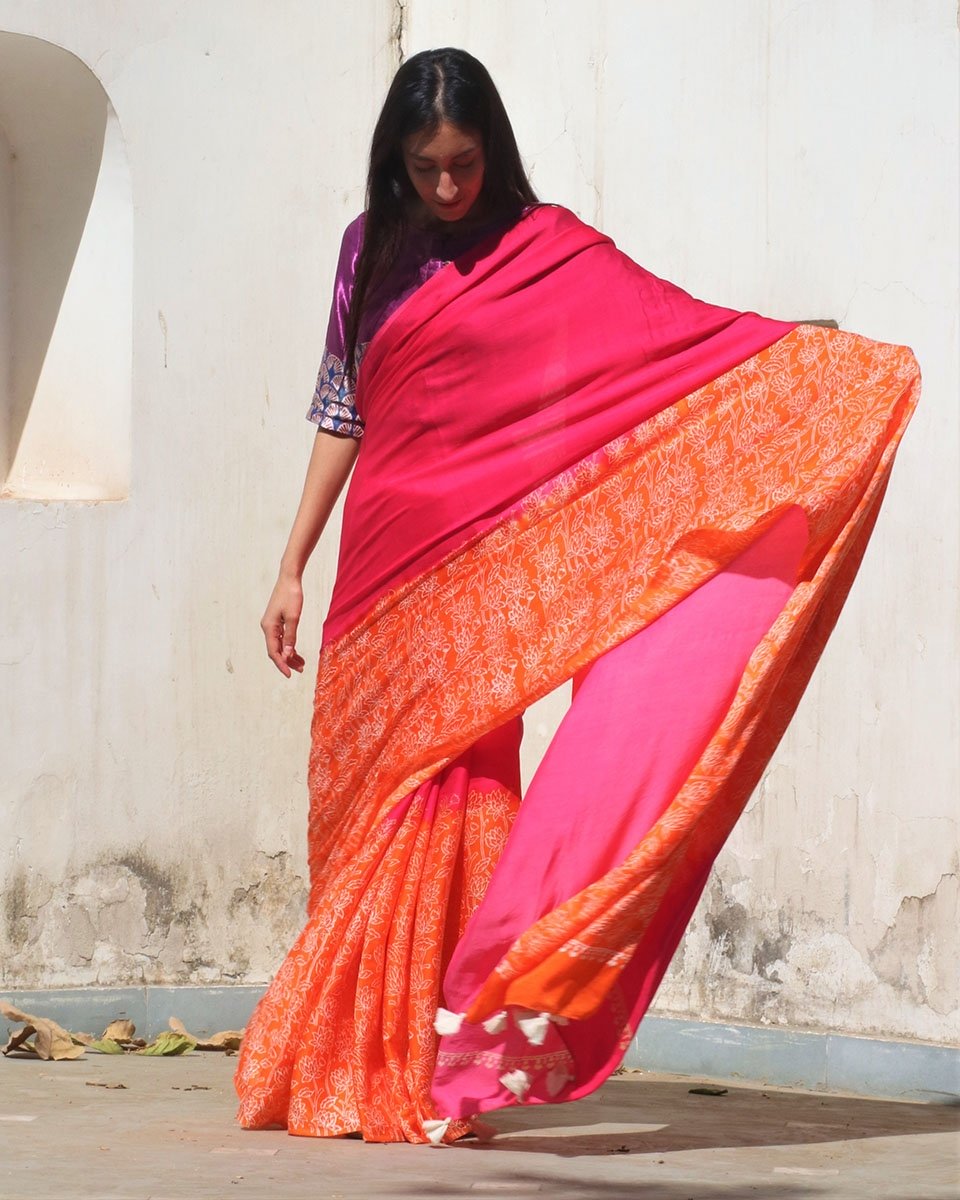 Mehreen Modal Silk Saree - Rang