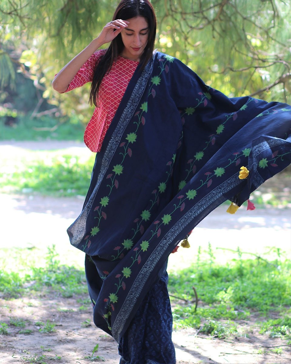 Cotton sarees | mul mul cotton saree | Cotton saree online | Cotton mul mul saree| Chidiyaa